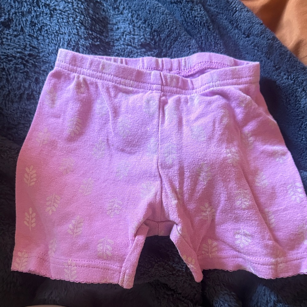 Carter's Pink Leaf Print Kids Shorts